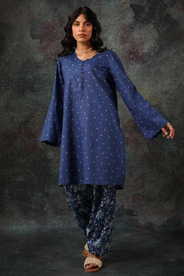 Indigo Petals Printed Set