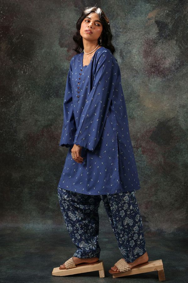 Indigo Petals Printed Set
