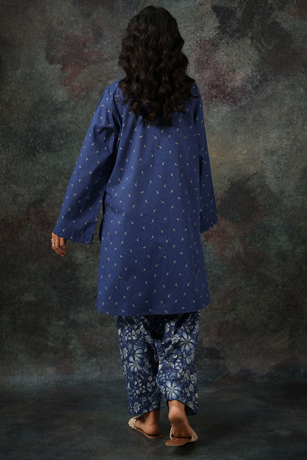 Indigo Petals Printed Set