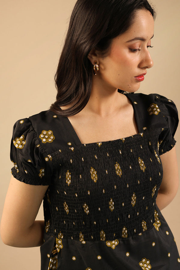 Sheehsakari Smocked Dress