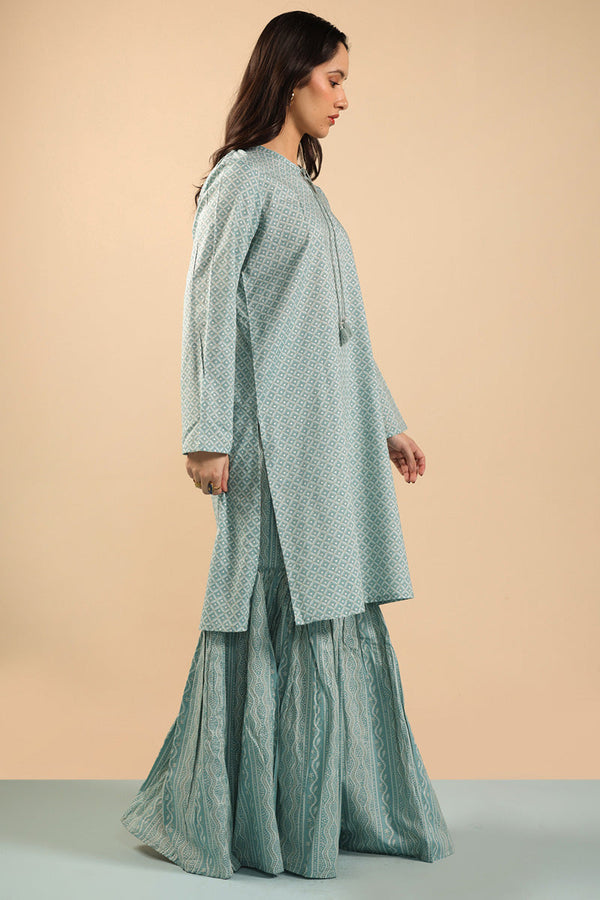 Shadow Stitch Gharara Set