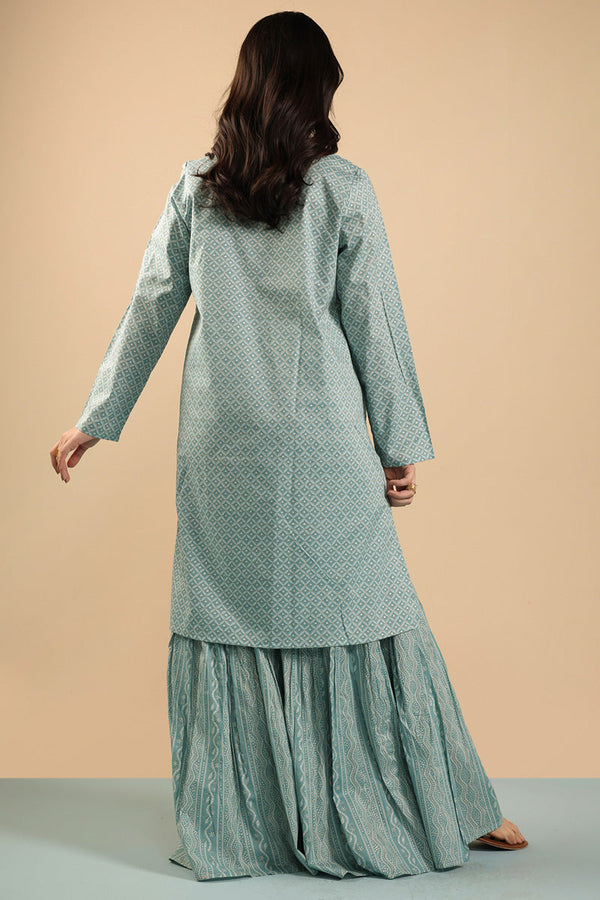Shadow Stitch Gharara Set