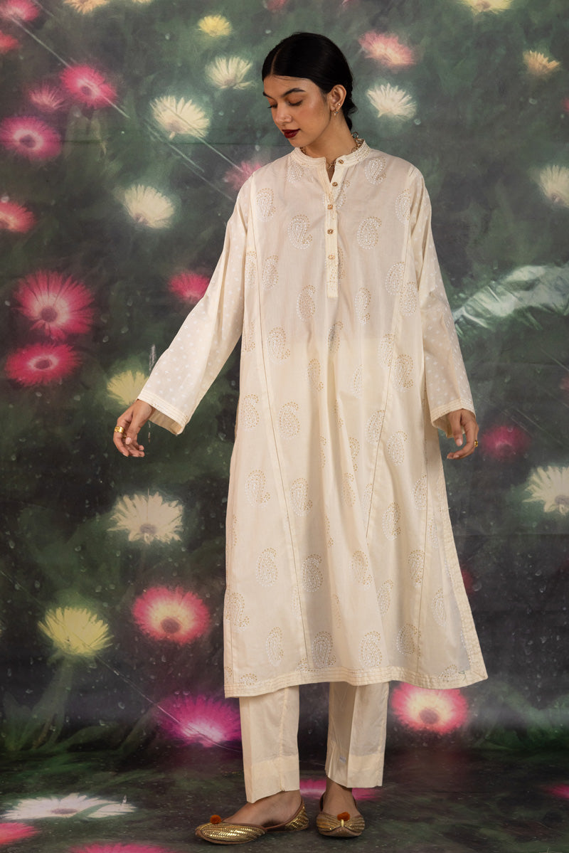 Printed Chamak Flared Set