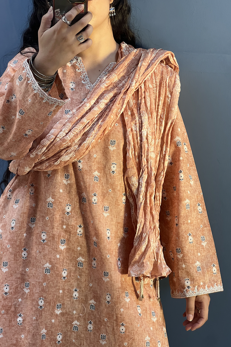 Gulistan Printed 3-Piece Suit