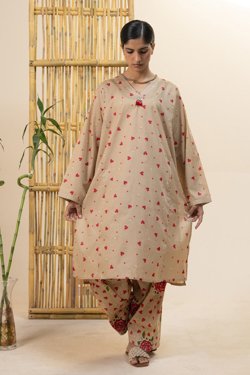 Gulrukh Heart Printed Set