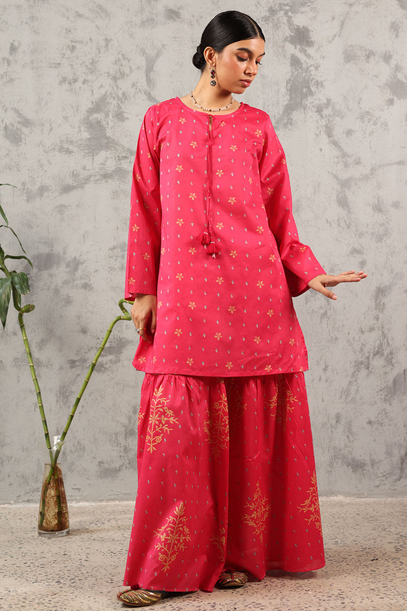 Gilded Mukesh Skirt Set