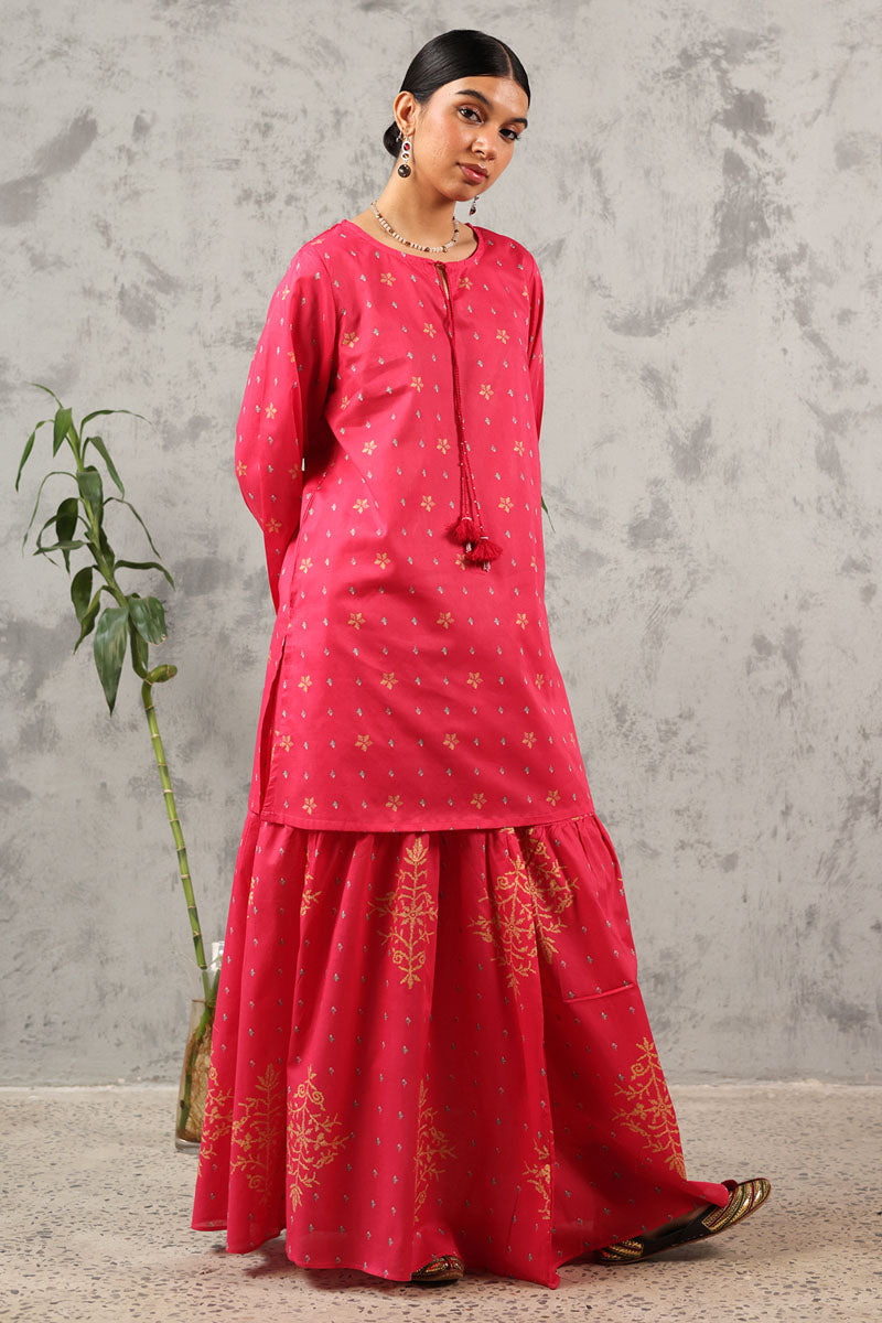 Gilded Mukesh Skirt Set