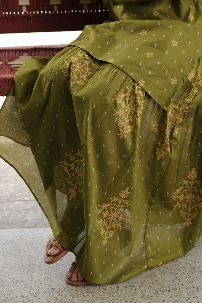 Gilded Mukesh Skirt Set