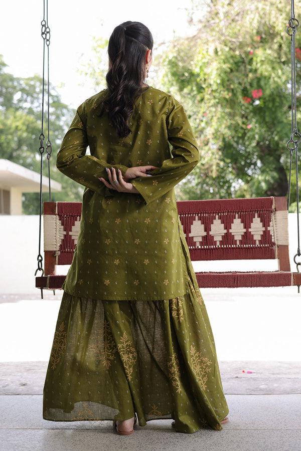Gilded Mukesh Skirt Set