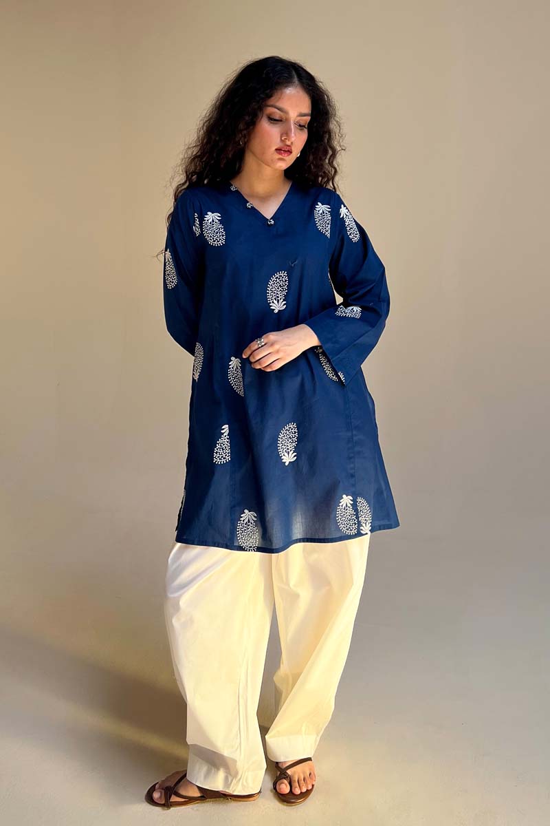 Pure Paisley Embroidered Kurta