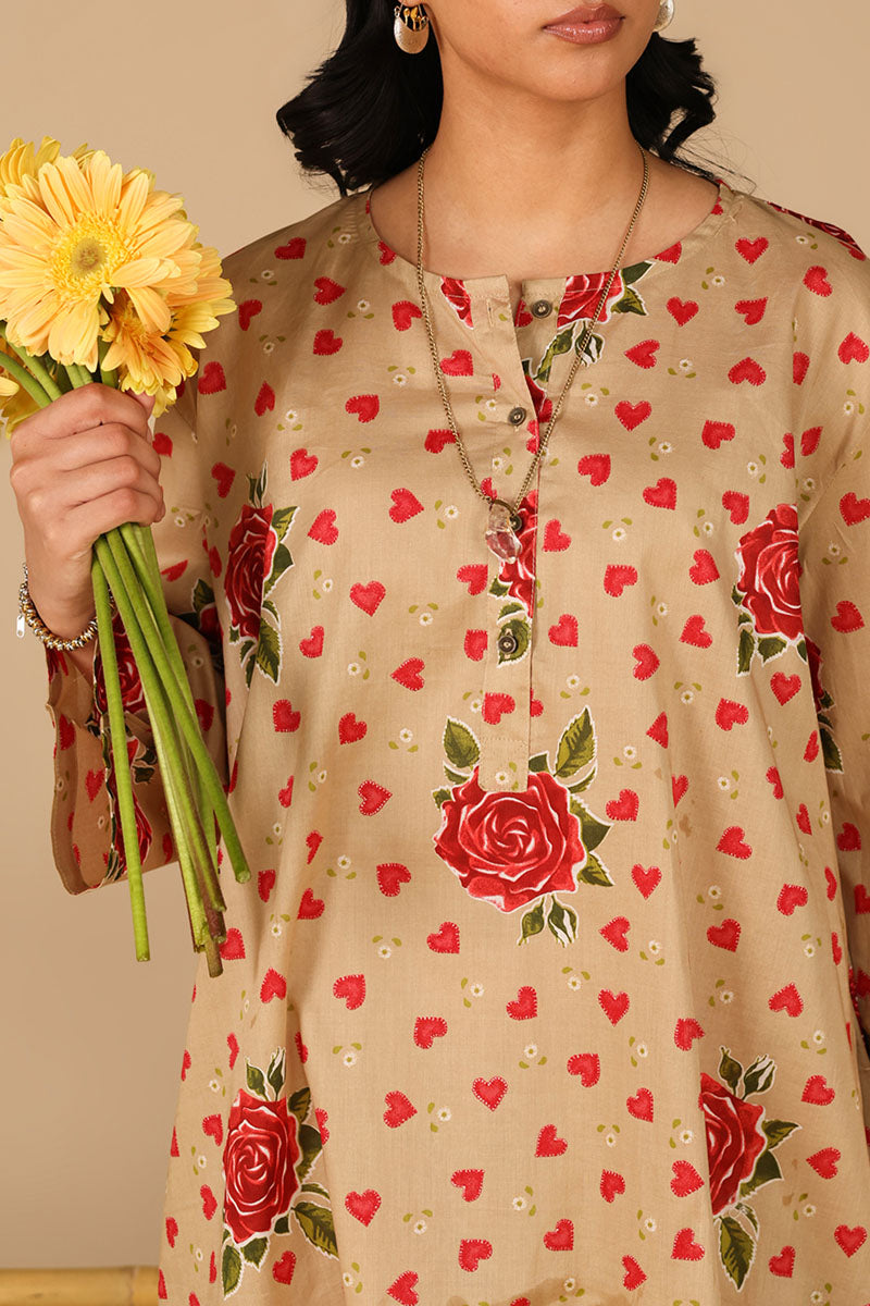Rosette Heart Printed Set