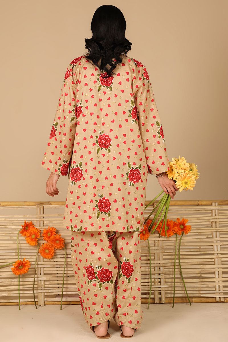 Rosette Heart Printed Set