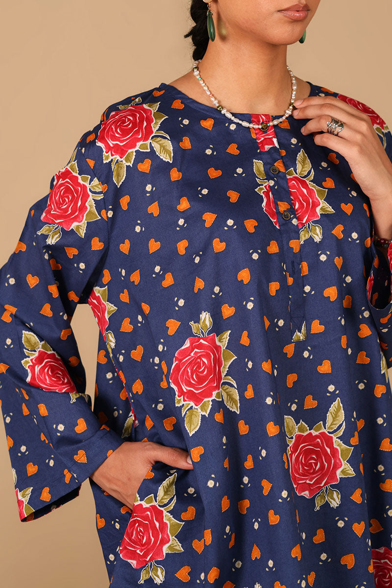 Rosette Heart Printed Set