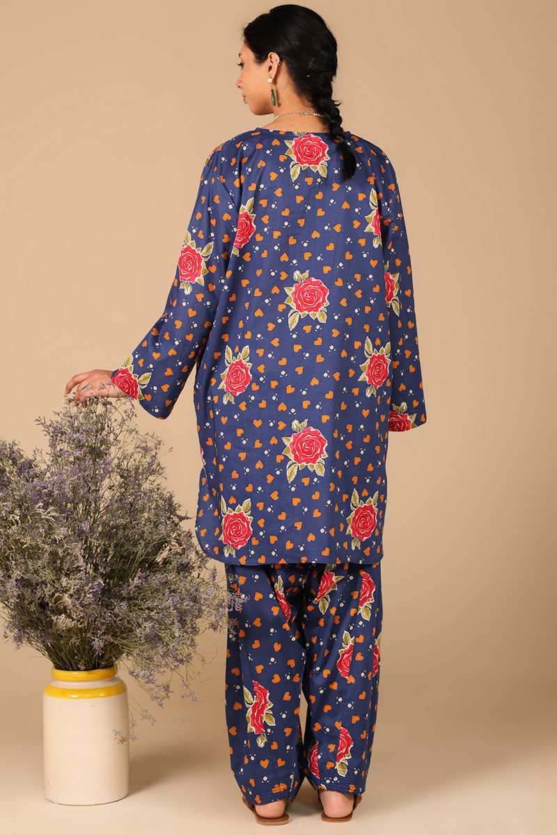 Rosette Heart Printed Set