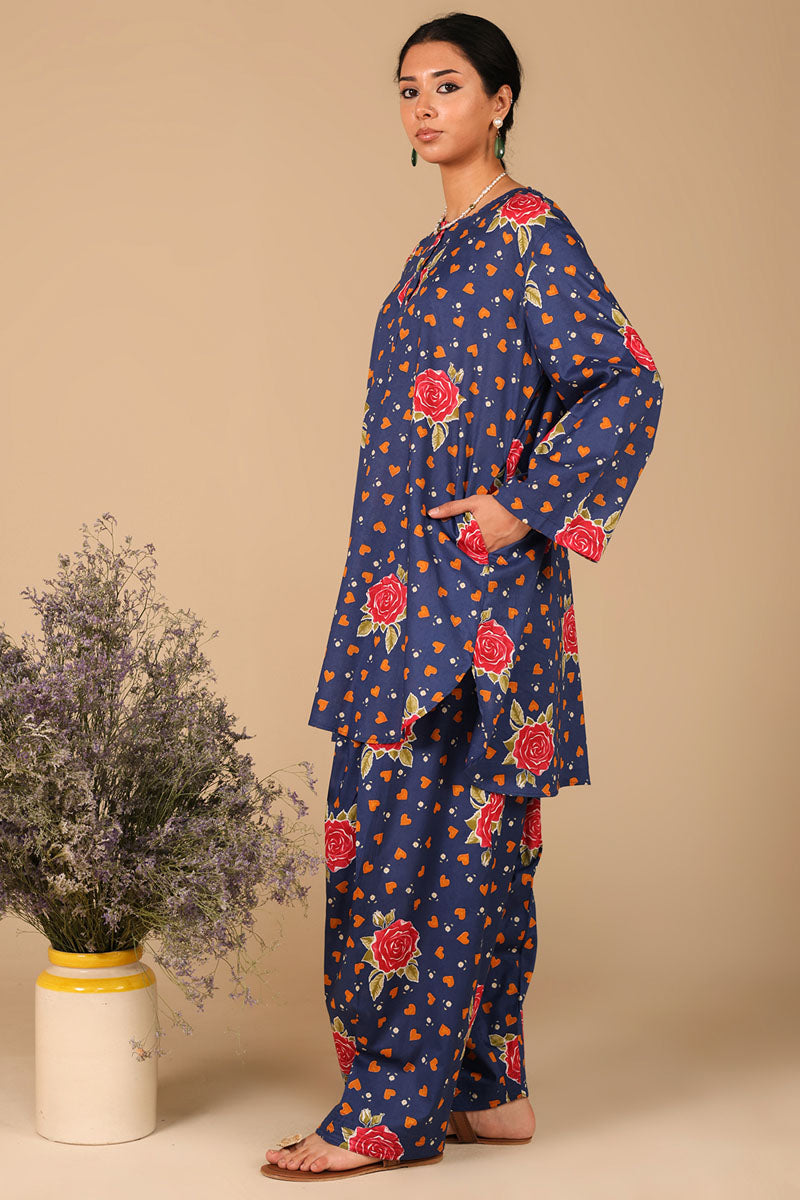 Rosette Heart Printed Set