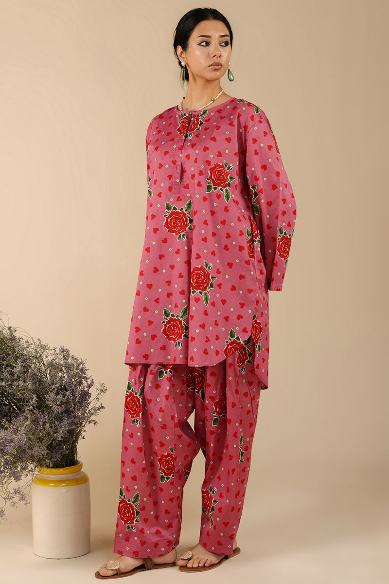 Rosette Heart Printed Set
