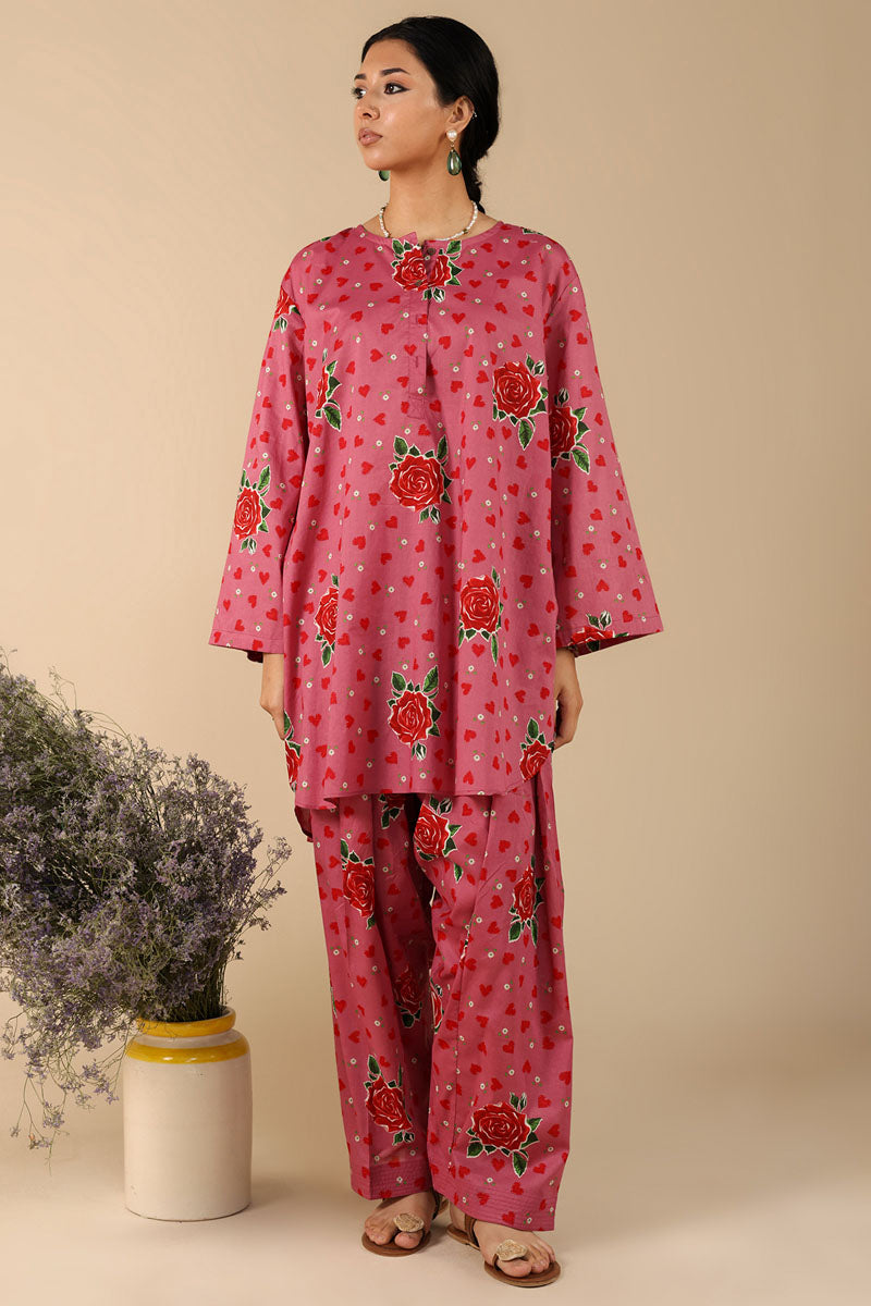 Rosette Heart Printed Set