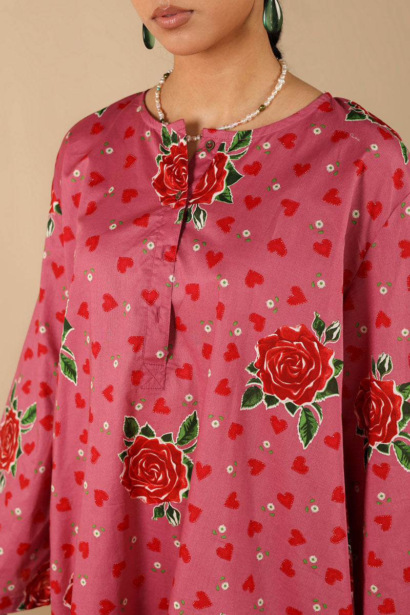 Rosette Heart Printed Set