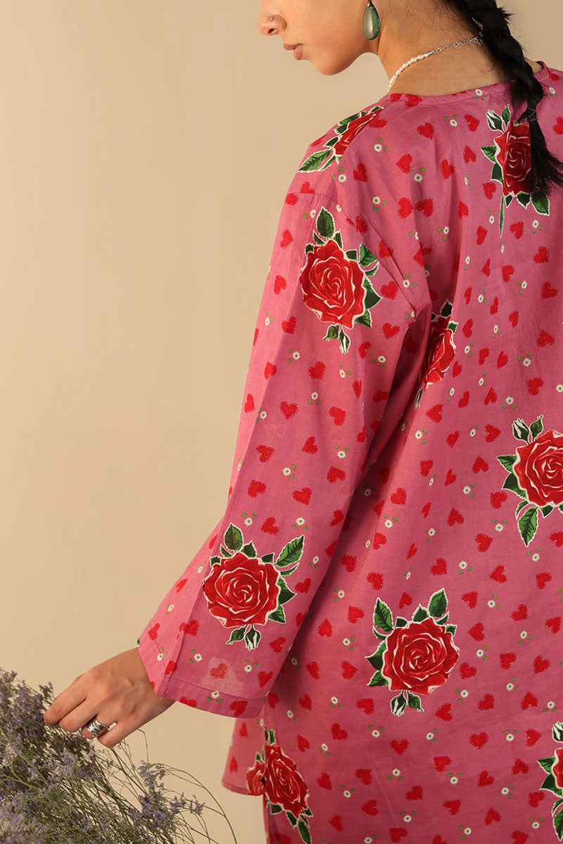 Rosette Heart Printed Set