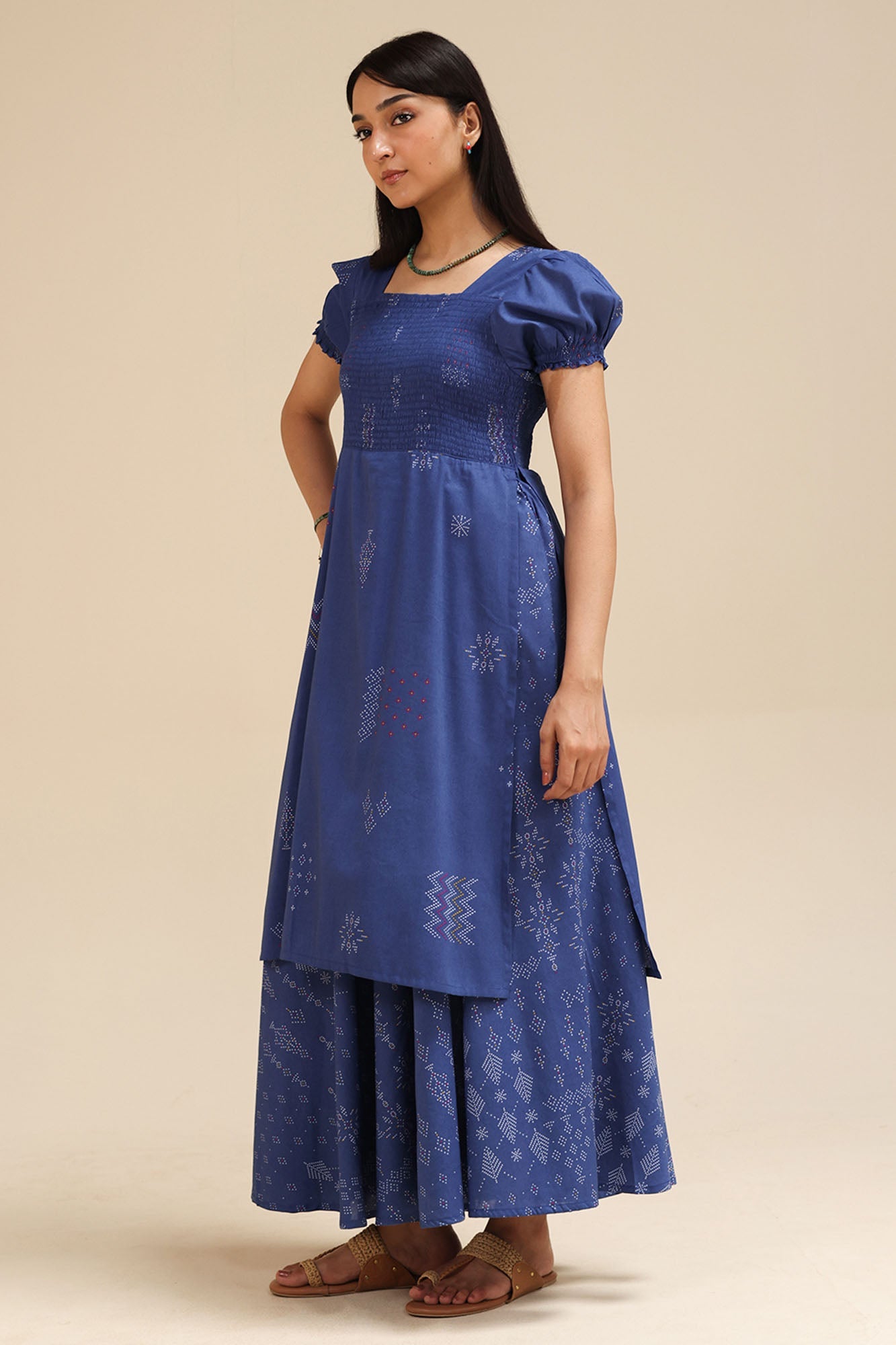 Beaded Whisper Smocked Dress