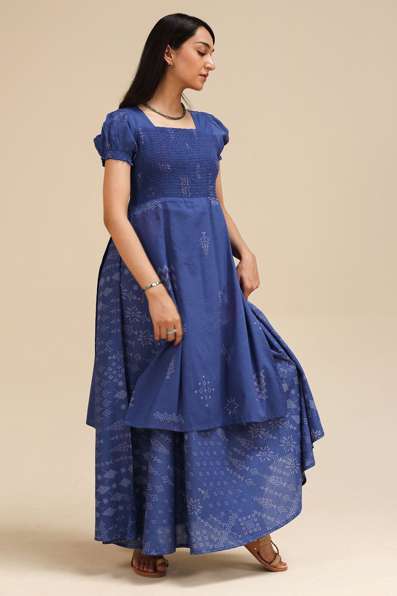 Beaded Whisper Smocked Dress