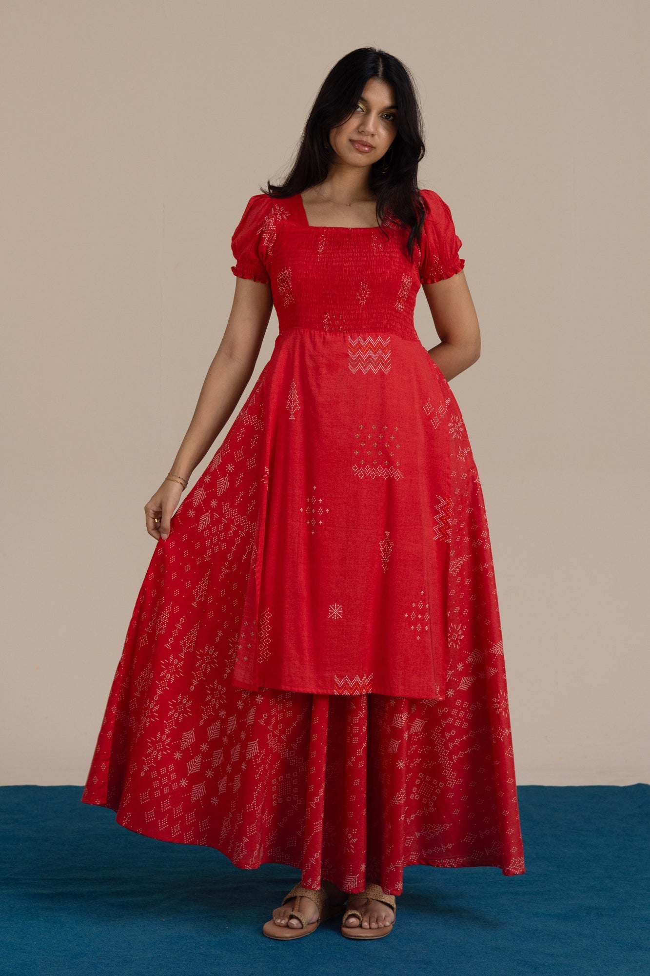 Beaded Whisper Smocked Dress