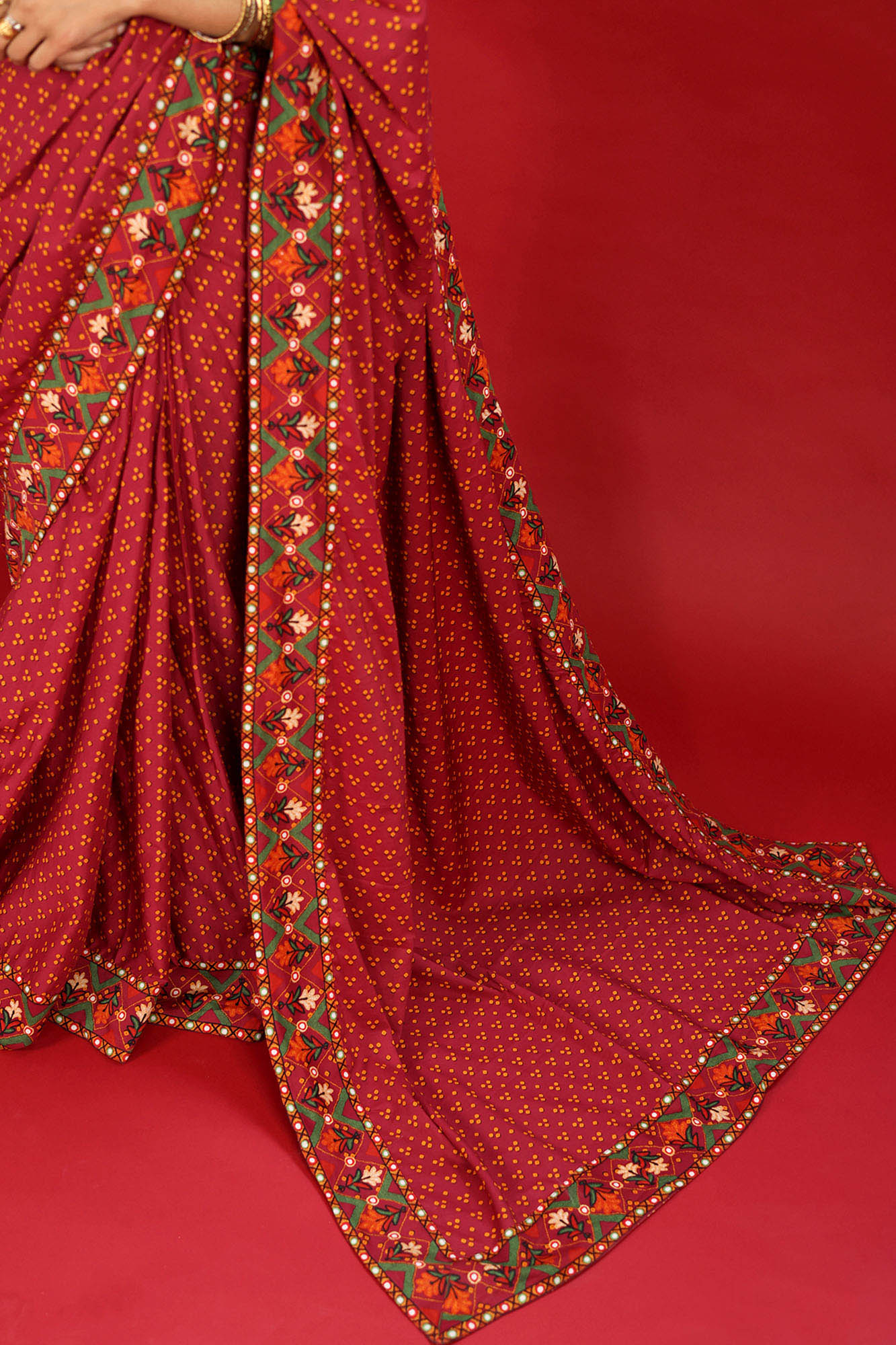 Boho Bandhani Saree