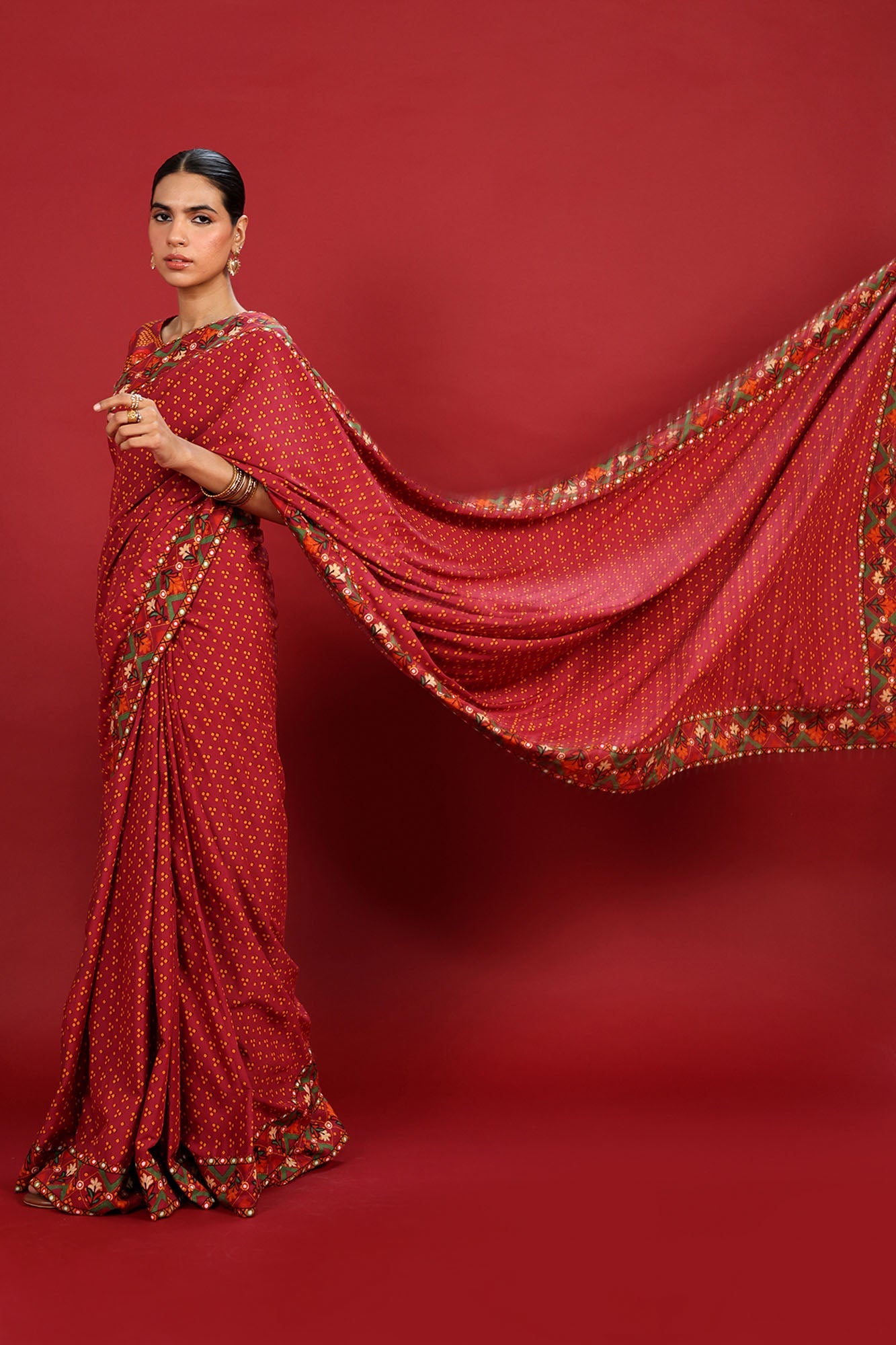 Boho Bandhani Saree