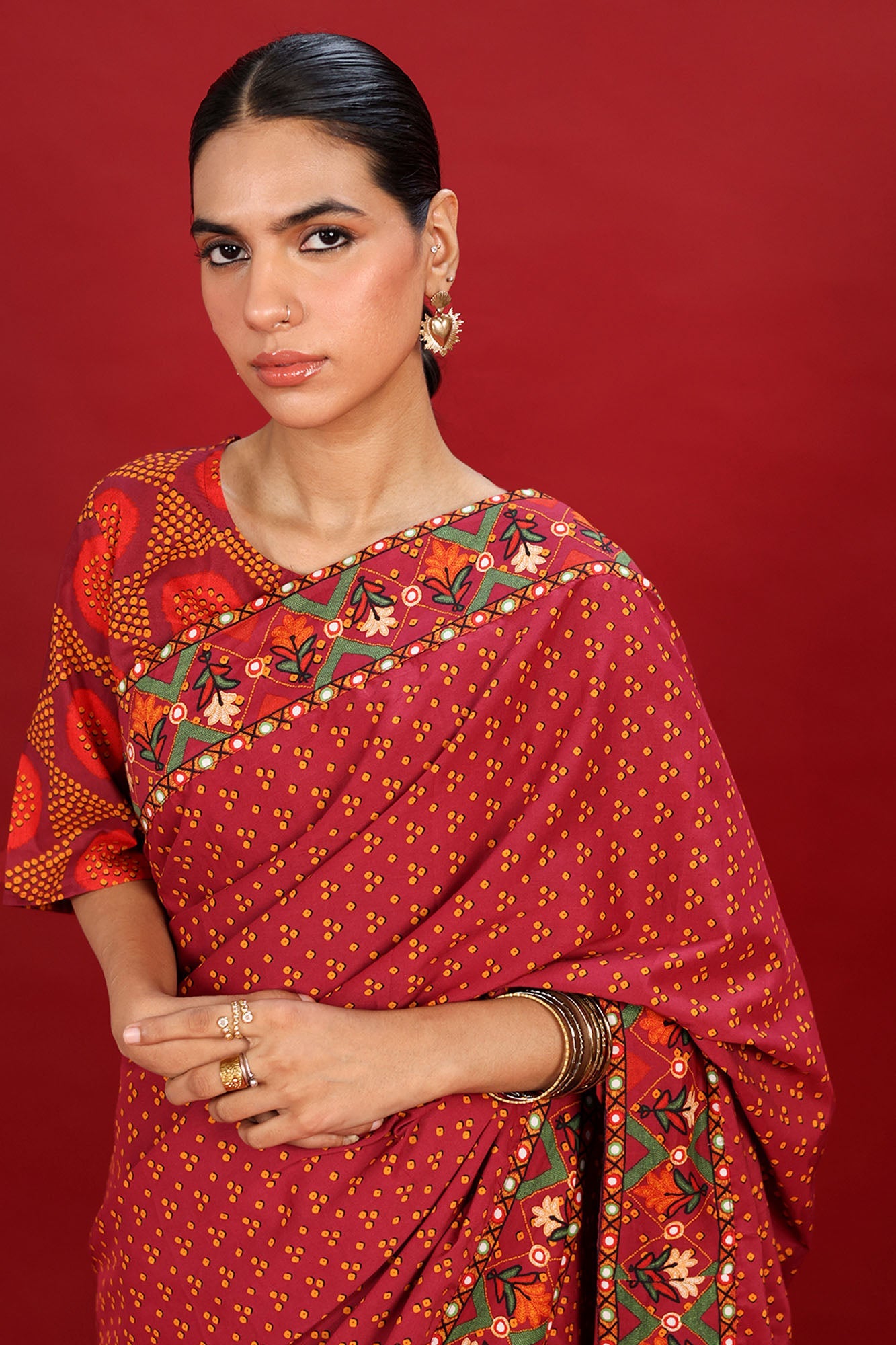 Boho Bandhani Saree