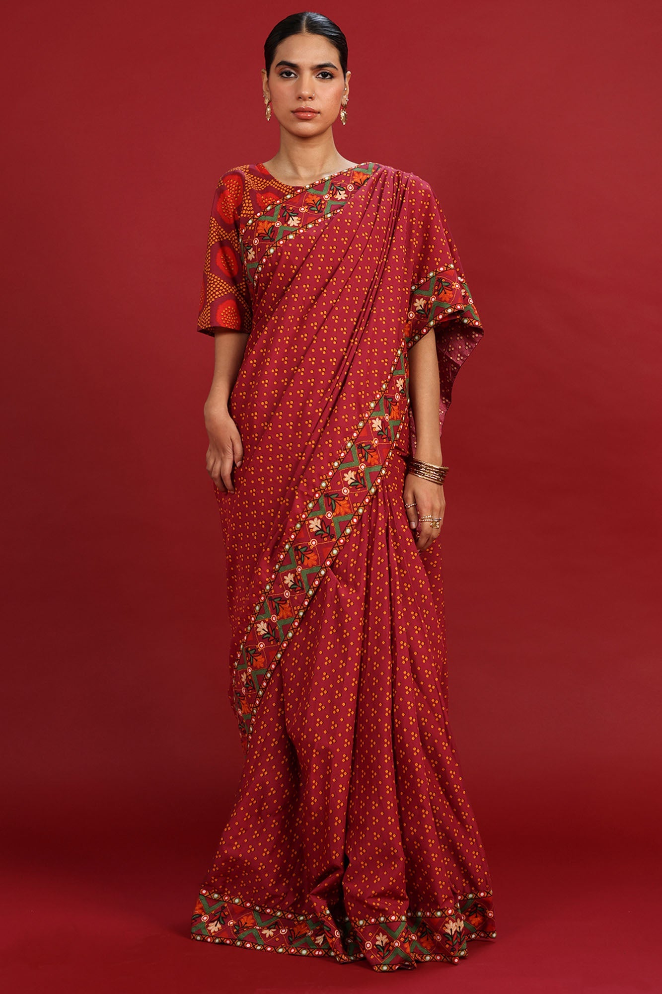 Boho Bandhani Saree