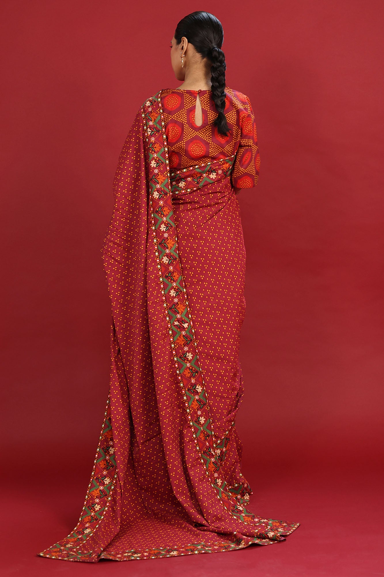 Boho Bandhani Saree