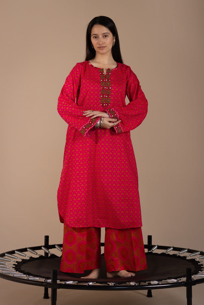 Printed Bandhani Set