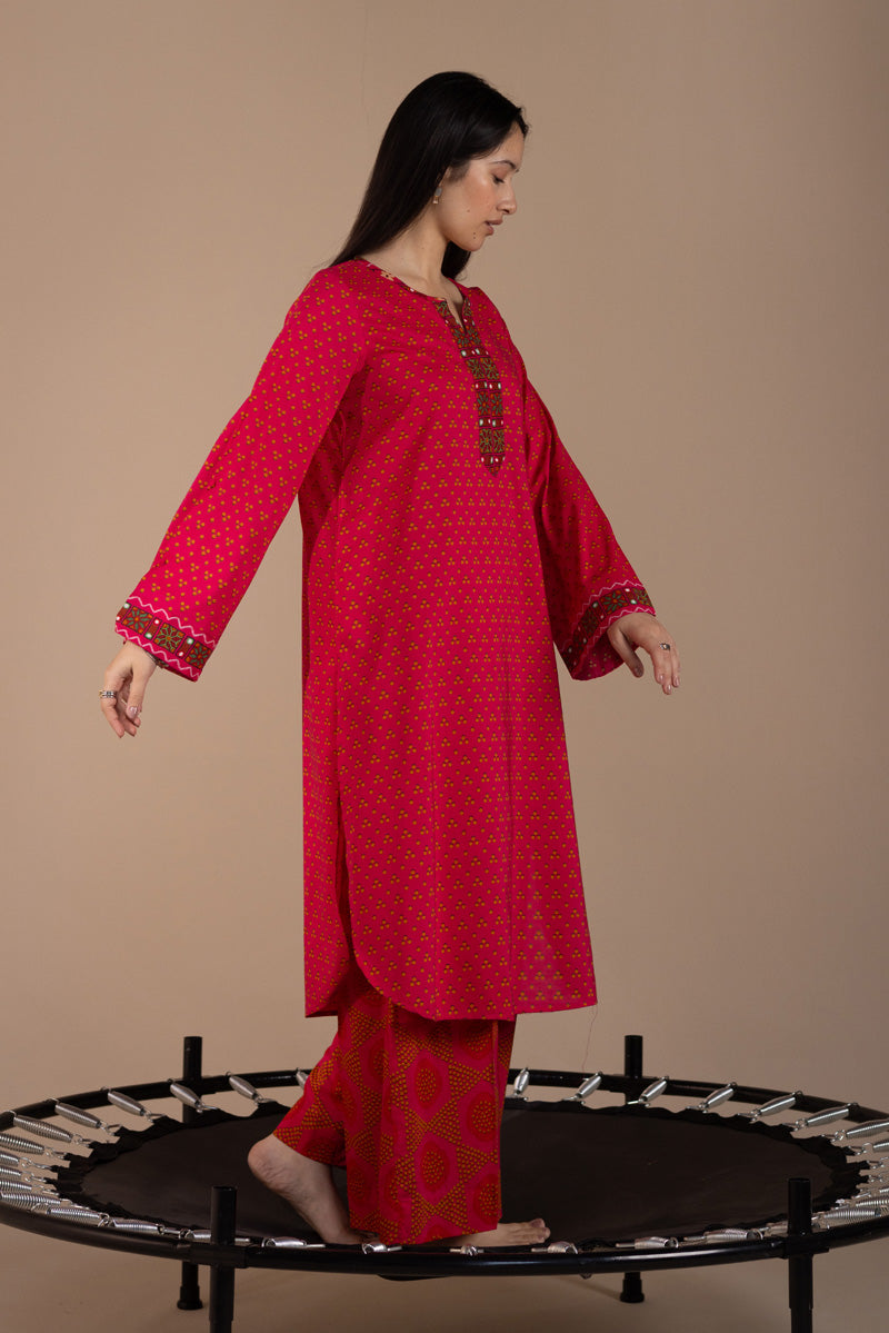 Printed Bandhani Set