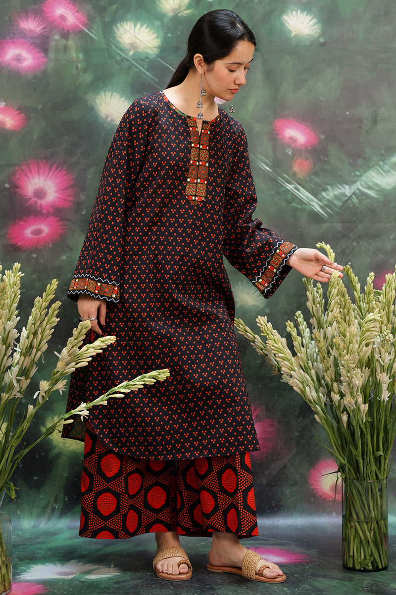 Printed Bandhani Set