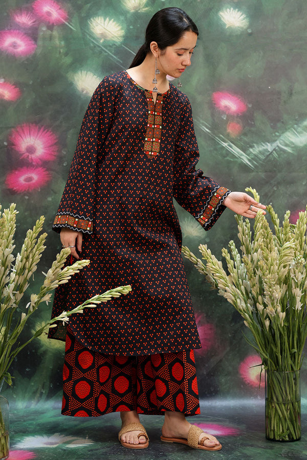 Printed Bandhani Set