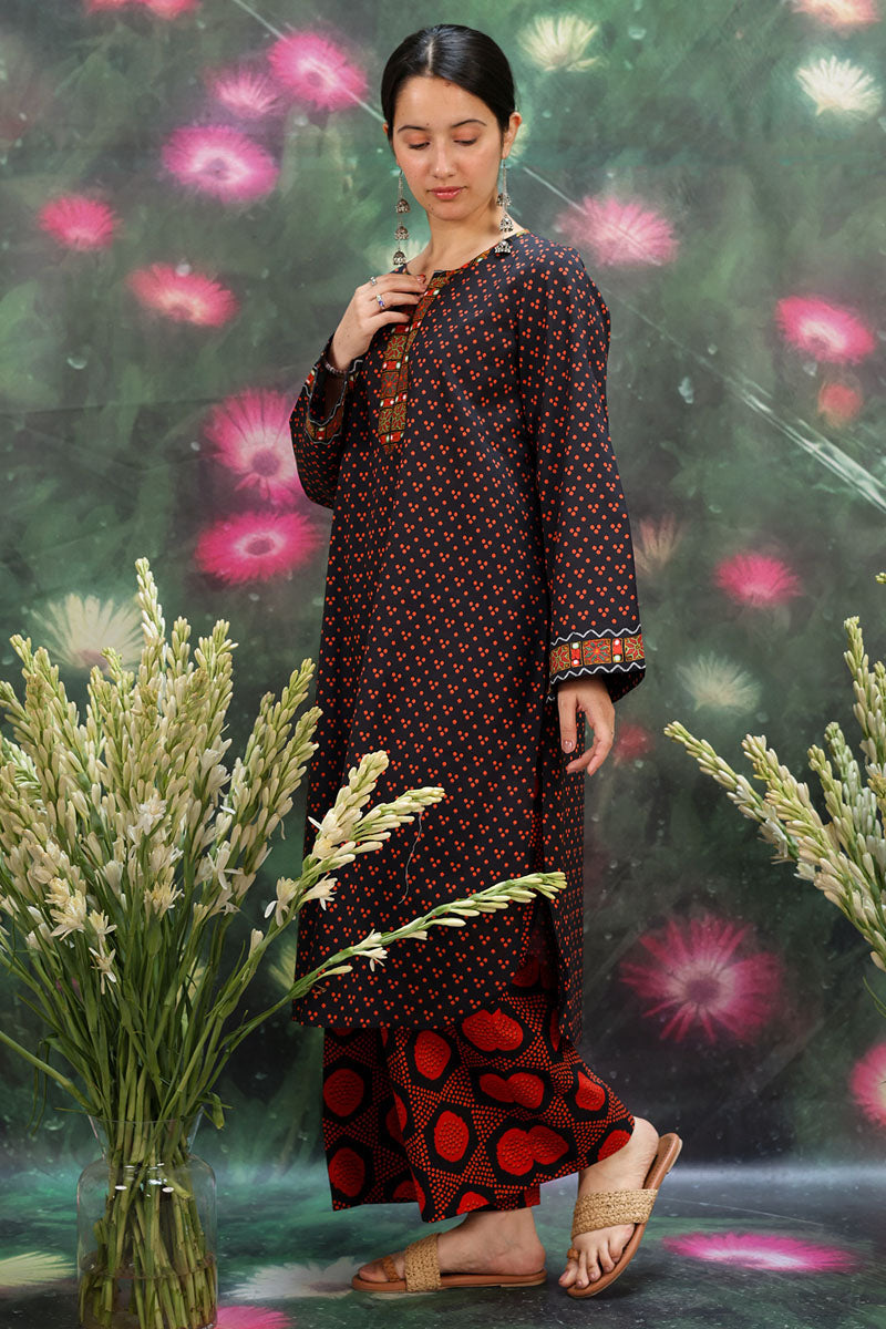 Printed Bandhani Set