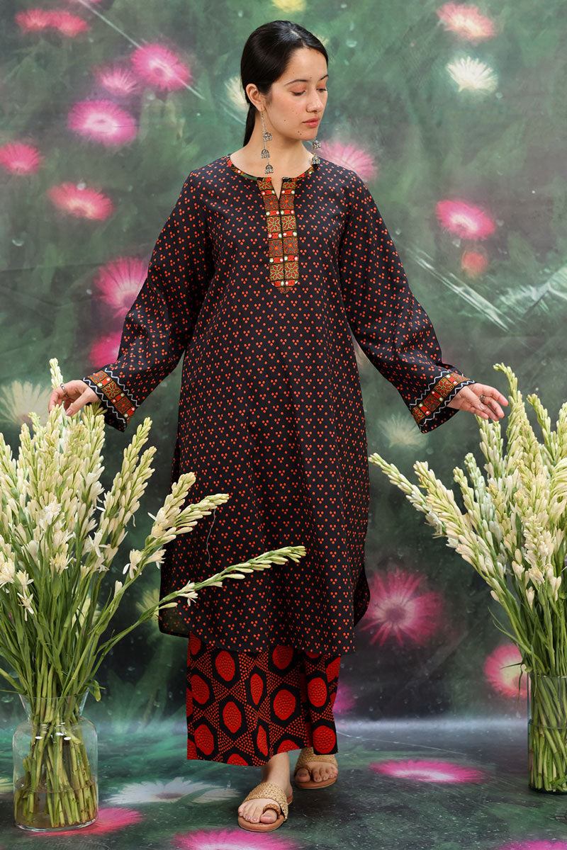 Printed Bandhani Set