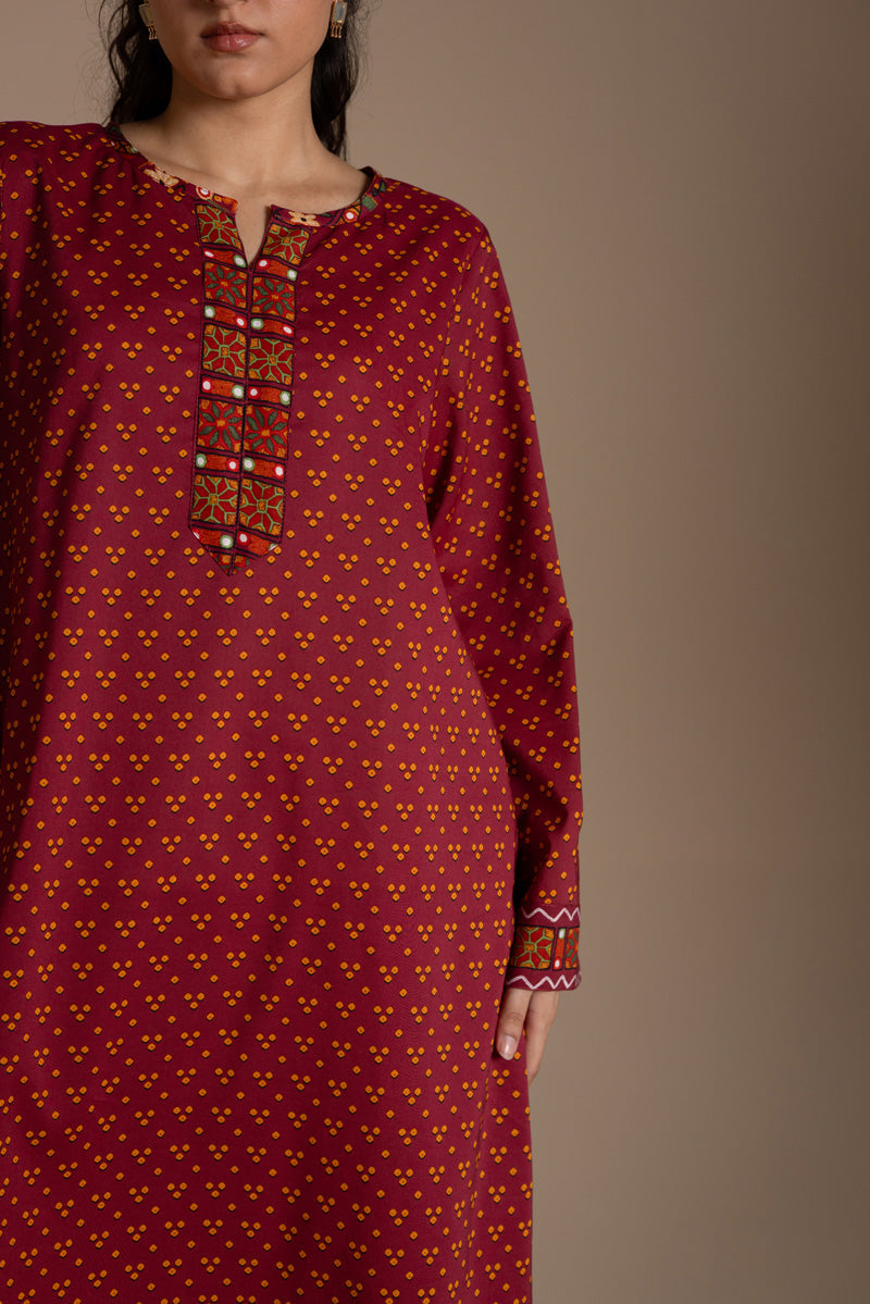 Printed Bandhani Set