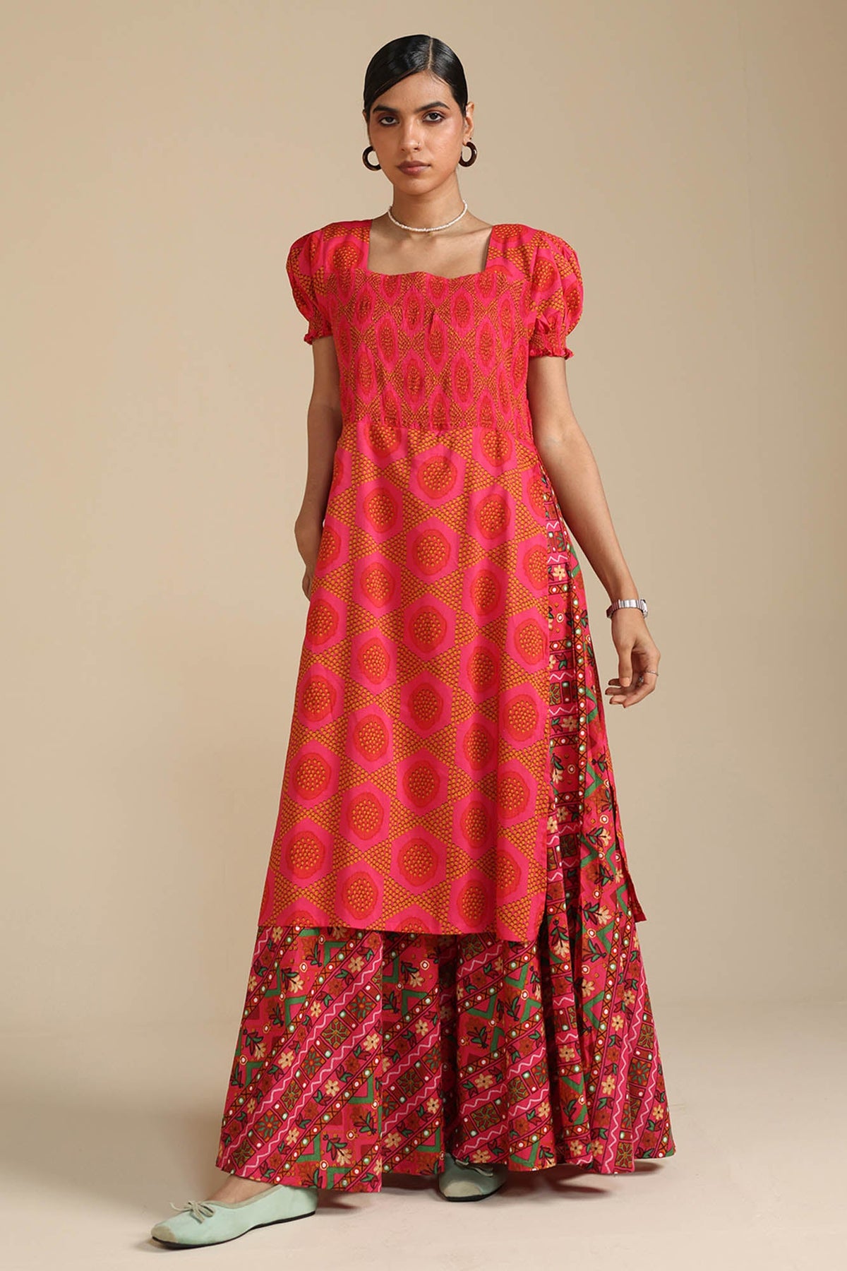 Printed Bandhani Set