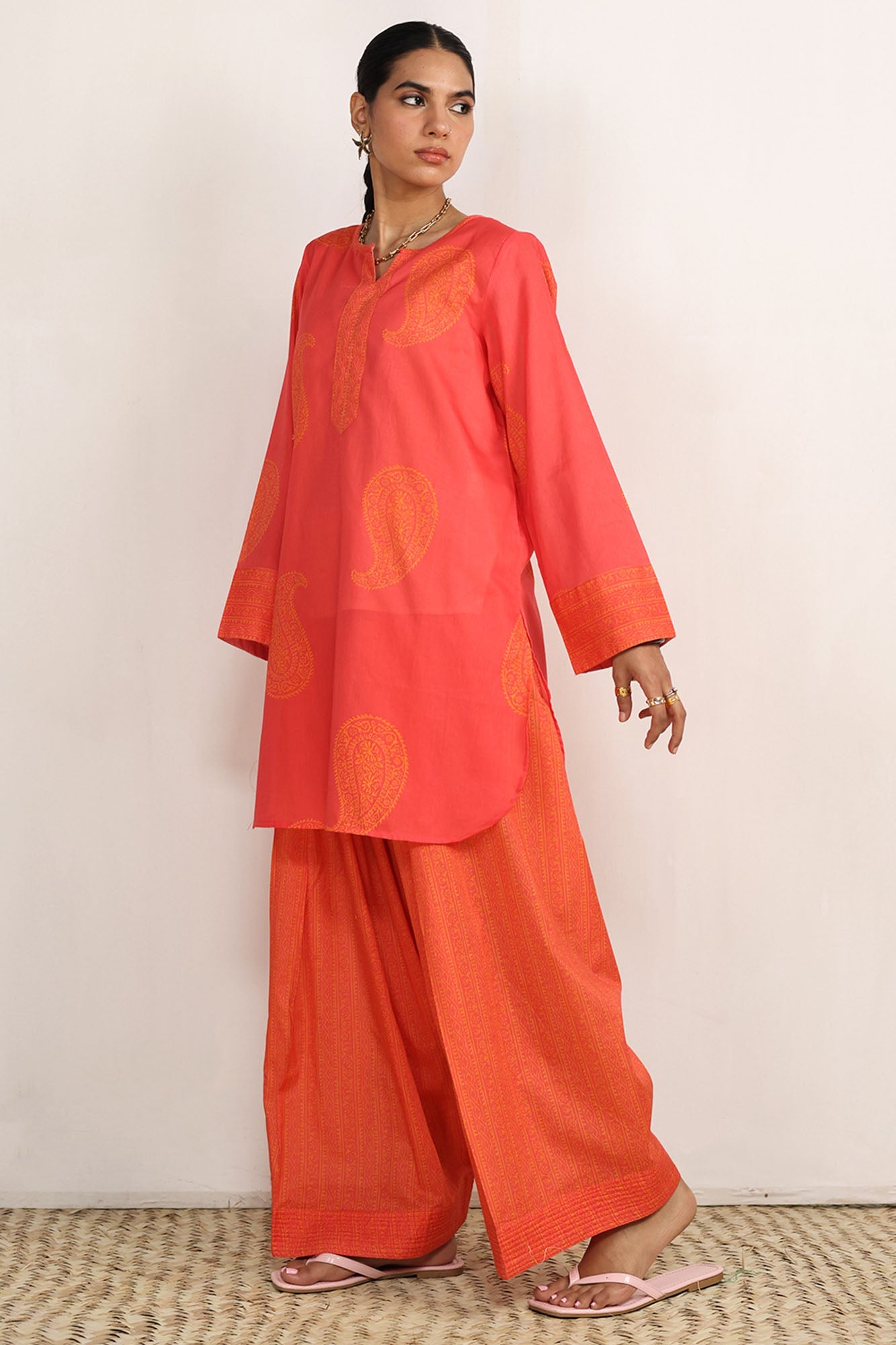 Midnight Paisley Farshi Set