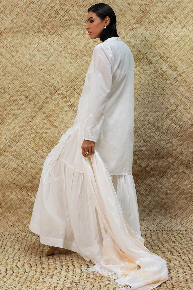 Ivory Thread 3-Piece Gharara Set