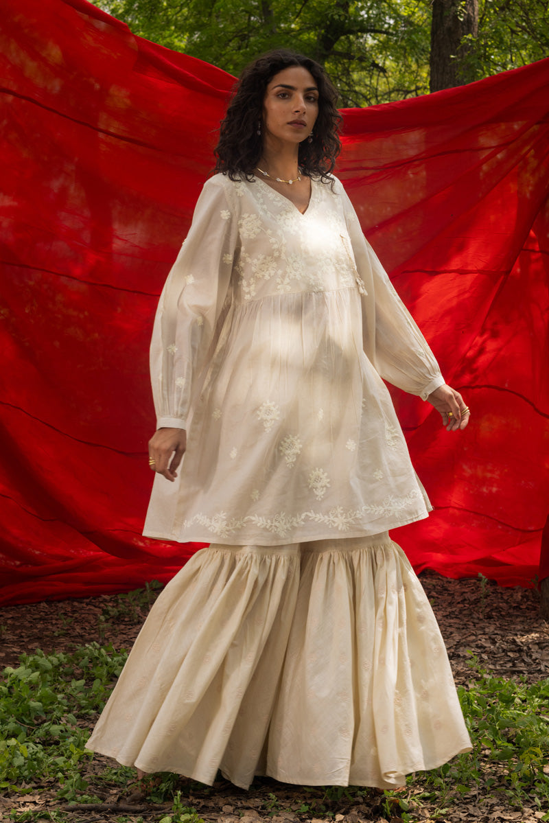 White Reverie Angrakha Set