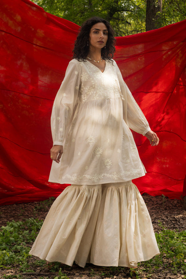 White Reverie Angrakha Set