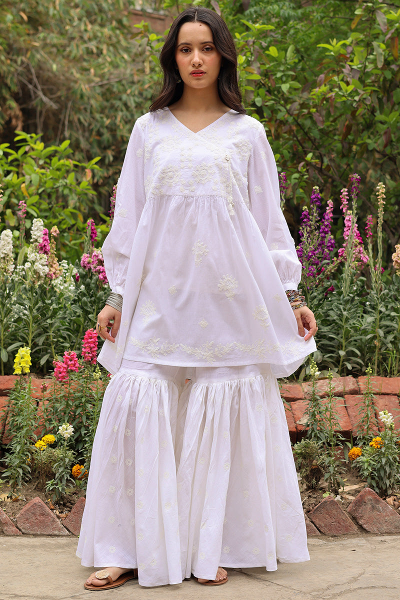 White Reverie Angrakha Set