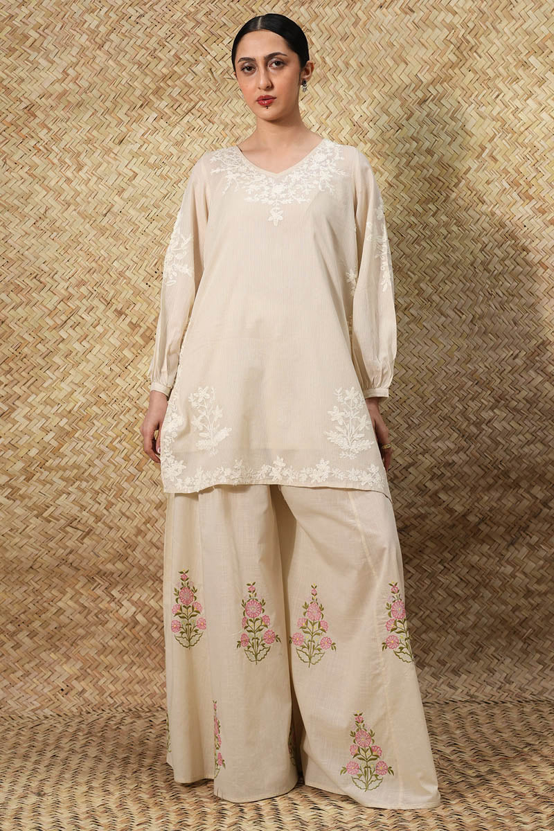 Whispering White Embroidered Set