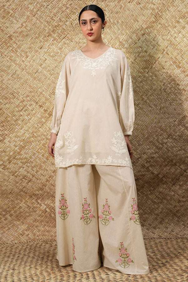 Whispering White Embroidered Set