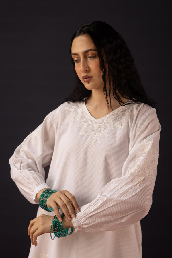 Whispering White Embroidered Set