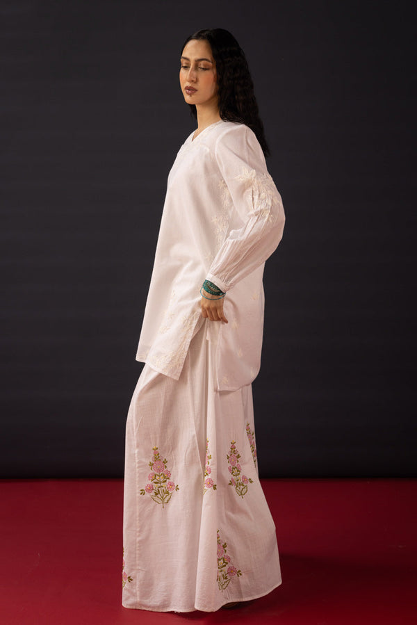 Whispering White Embroidered Set