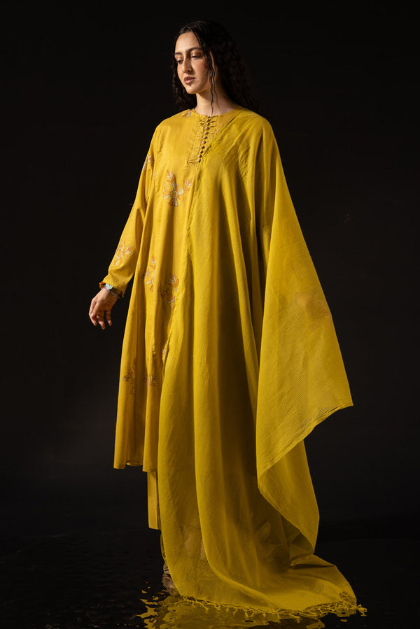 Phool Embroidered 3-Piece Suit