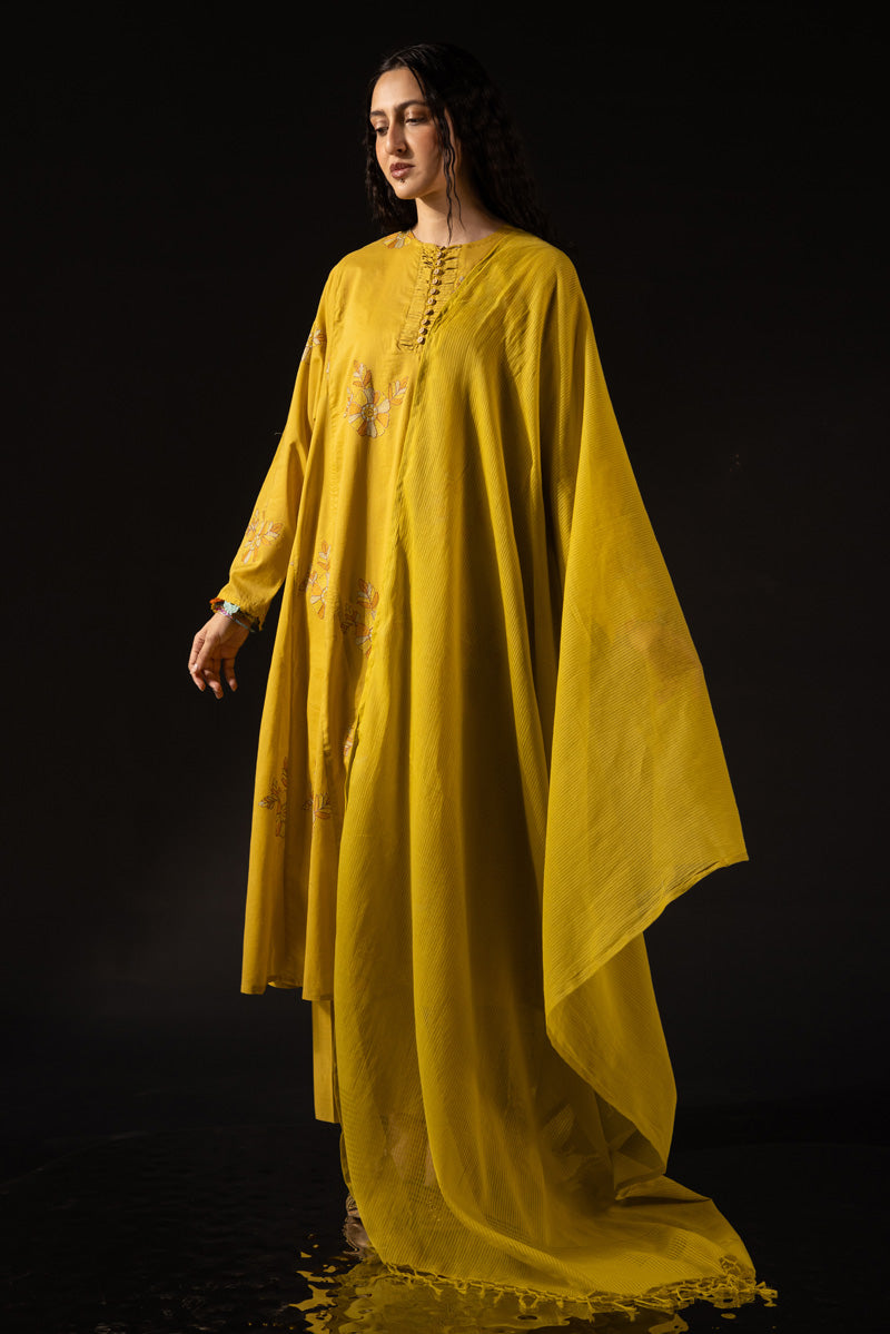 Phool Embroidered 3-Piece Suit